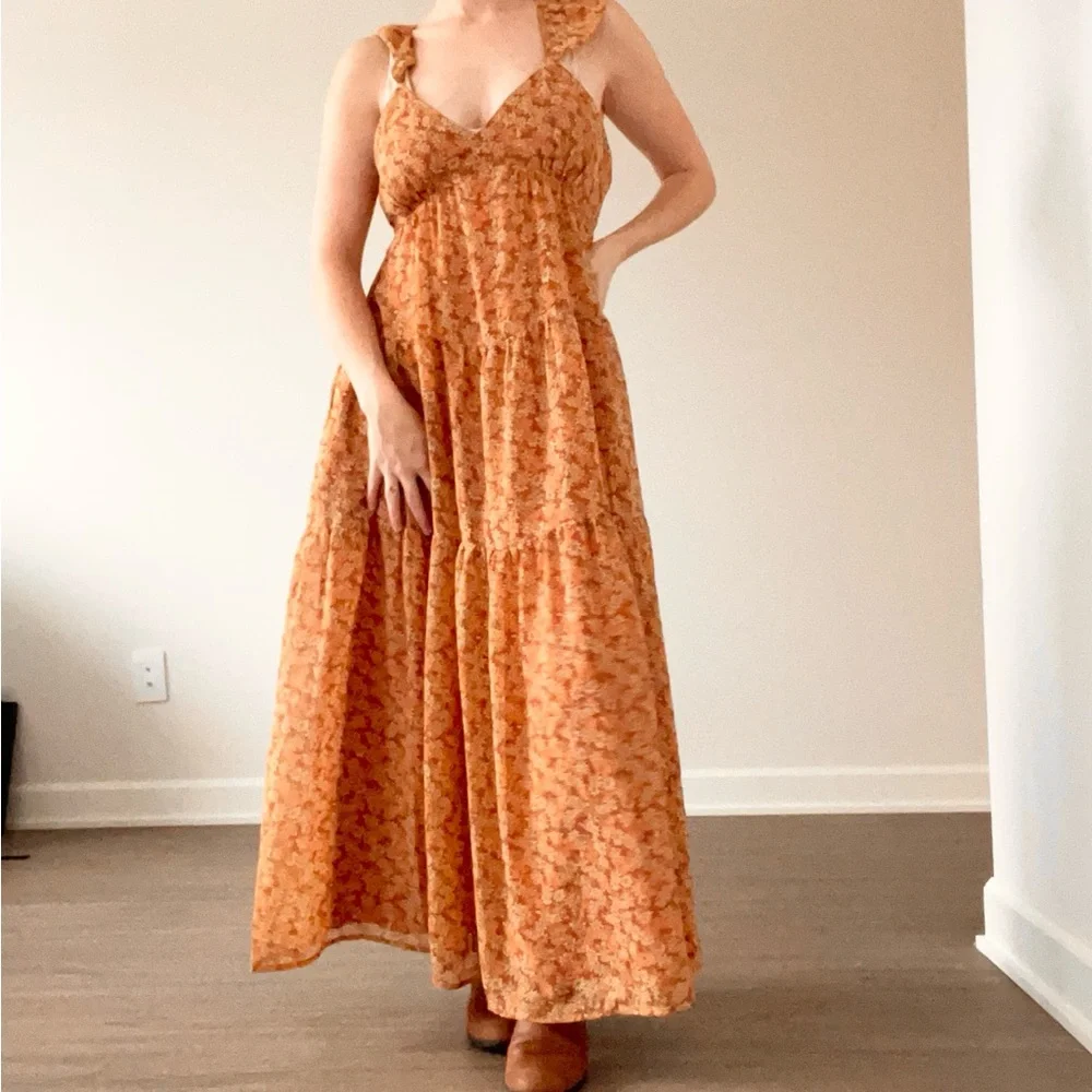 Madewell Georgette Ruffle Tiered Daisy Maxi Dress - Picture 2 of 9
